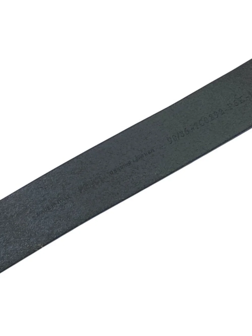 Fendi FF Logo Buckle Belt Leather Gray Practical